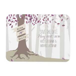 Lavender Woodland Speichern Sie das Datum Magnet