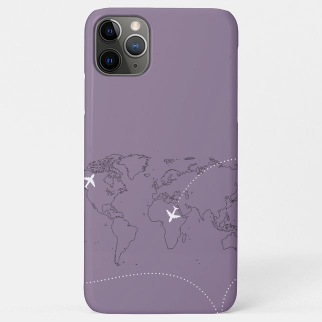 Lavender World Map iPhone 11 Pro Case  (Rückseite)
