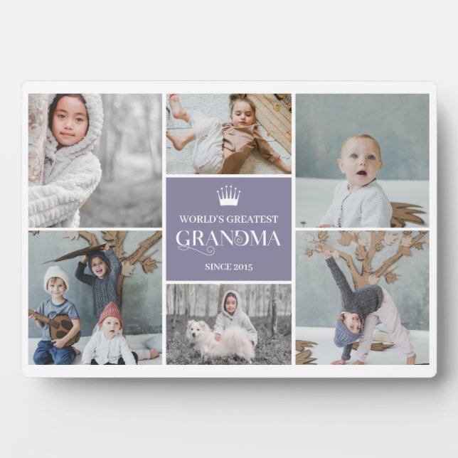 Lavender World's größte Oma-FotoCollage Fotoplatte (Vorderseite)
