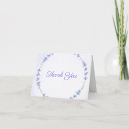Lavender Wreath Floral Wasserfarbe Dankeschön Kart Dankeskarte