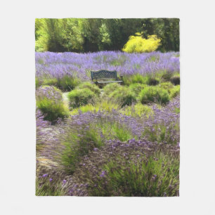 Lavenderfelder in Sequim Fleecedecke