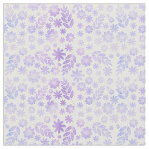 Lavenderhandgezeichnetes Blumenmuster Stoff