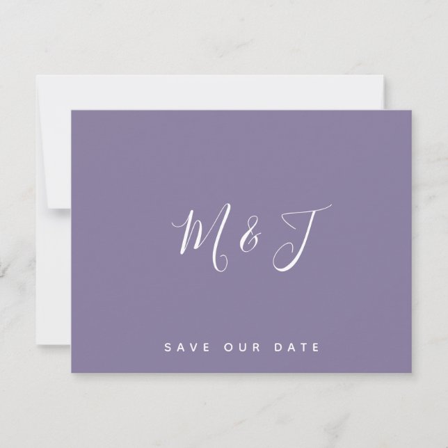 Lavenderinitials Wedding Save the Date (Vorderseite)