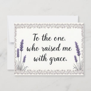 Lavenderrahmen hob mich mit Grace Mum auf Postkarte