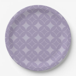 Lavendershippo-Muster Pappteller