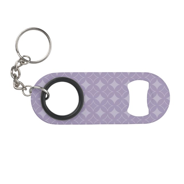 Lavendershippo-Muster Schlüsselbund Flaschenöffner (Vorderseite (Horizontal))