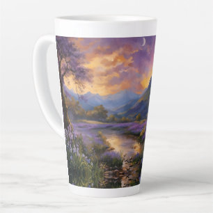 Lavendertal bei Morgendämmerung Milchtasse