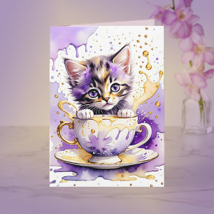 Lavendertee Hinweis Karte