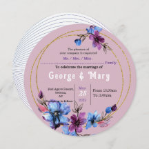 Lavendra Circle Wedding Einladung