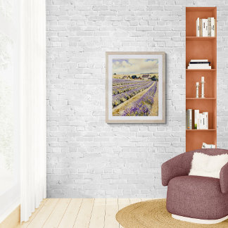 Lavenfeld-Aquarellmalerei Fotodruck