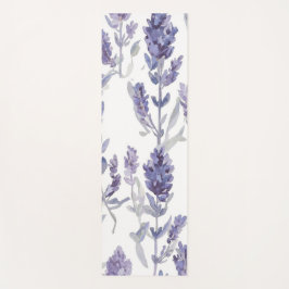 Lavenfelder | Lila Wasserfarben-Blumenmuster Yogamatte