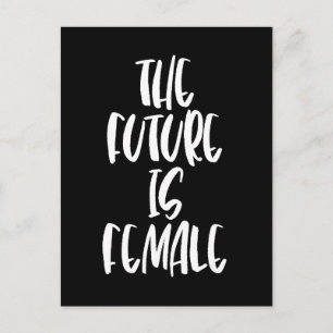 L'avenir est la carte postale noire féminine
