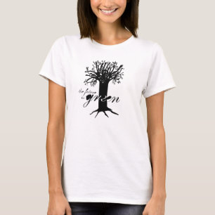L'avenir est T-shirt vert/T-shirt de jour de la