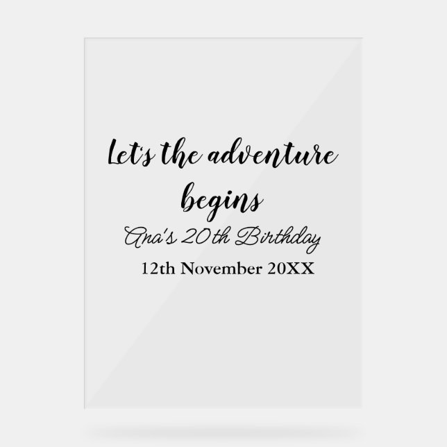 l'aventure commence 20e anniversaire ajouter nom d (Recto)