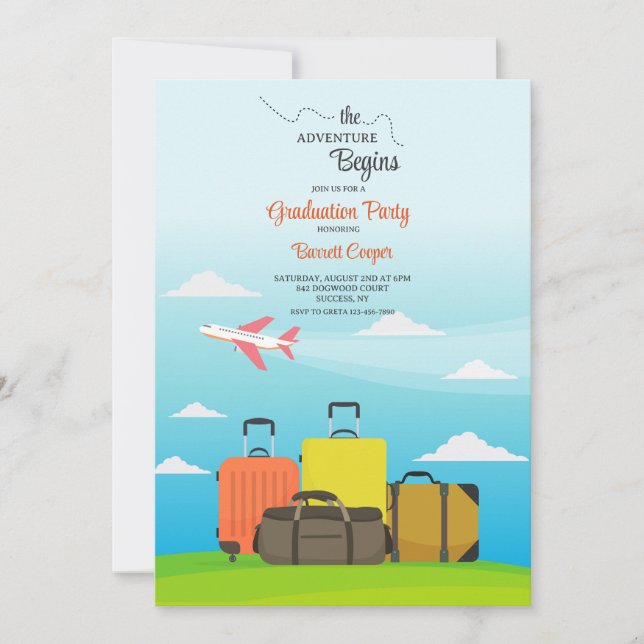 L'aventure commence les invitations de la fête de  (Devant)