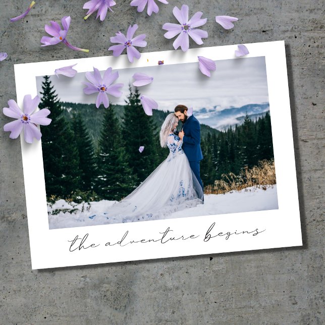 L'Aventure Commence Photo Faire-Part de Mariage (Créateur téléchargé)