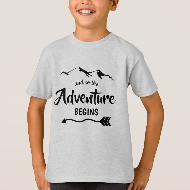 L'aventure commence T-shirt garçon tendance (Devant)