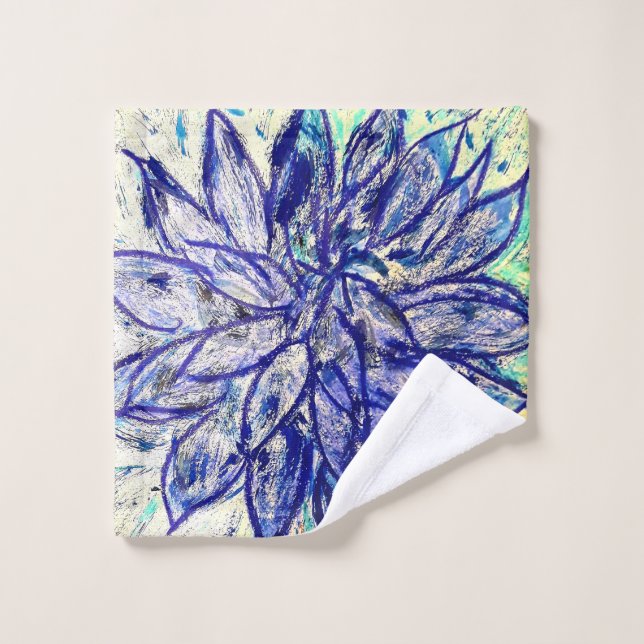 Laver le linge Rare Bleu Dalhia (Gant de toilette)