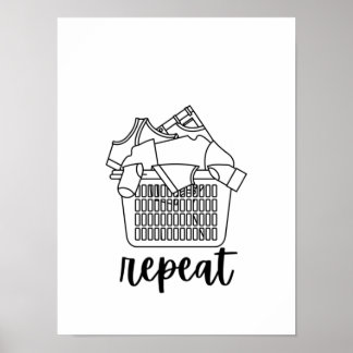 Laver les affiches répétées de pli sec