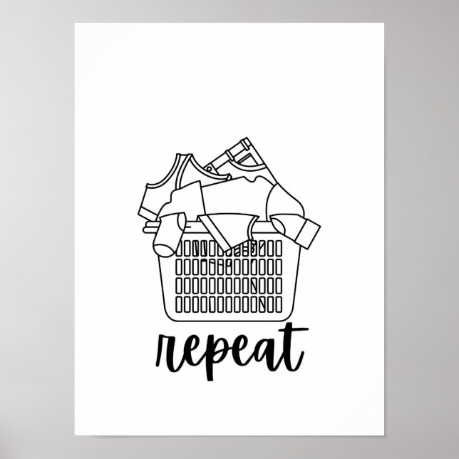 Laver les affiches répétées de pli sec (Devant)