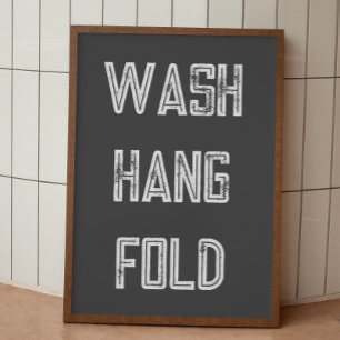 Laver Plier Lave Linge Routine Poster