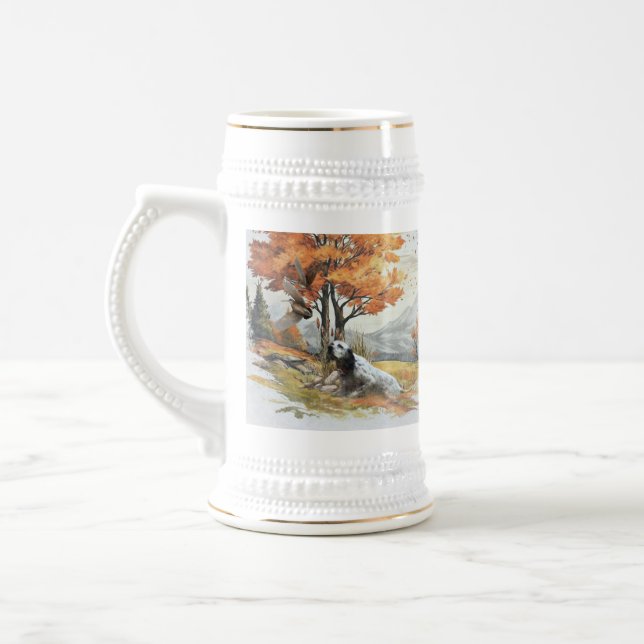"Laverack" Die Jagd auf die englische Setter Bierglas (Links)