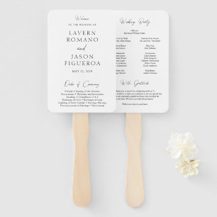 Lavern Elegant Modernes Hochzeitsprogramm Fächer