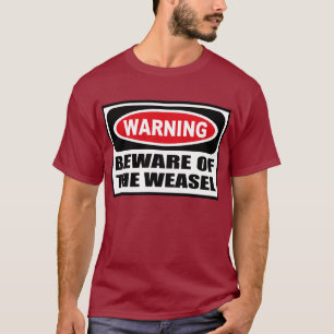 L'avertissement PRENNENT GARDE du T-shirt foncé