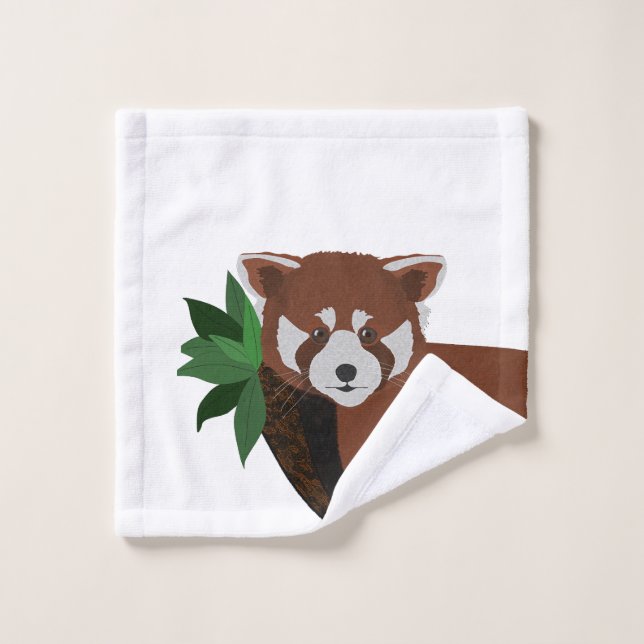 Lavette Rouge Panda (Gant de toilette)