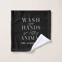 Lavez-vous les mains ya saleté animal drôle typogr