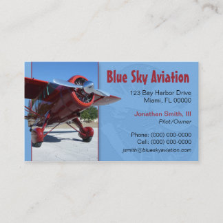 L'aviation entretient le carte de visite