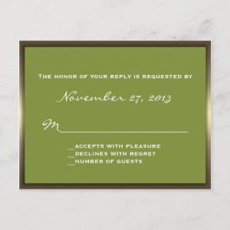 Lavish Camouflage Wedding RSVP Karte