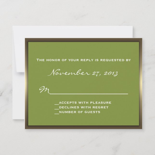 Lavish Camouflage Wedding RSVP Karte (Vorderseite)