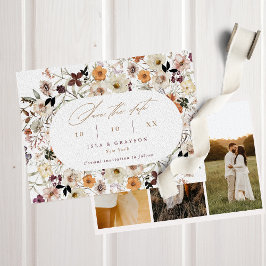 Lavish Fall Wild Blume 3 Fotos Hochzeit Save The Date