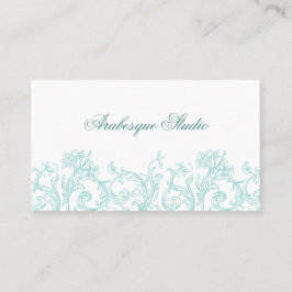 Lavish Floral Robin's Egg Blau und Weiß Visitenkarte