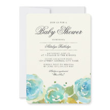 Lavish Florals Baby Dusche Einladung