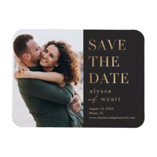 Lavish Glow EDITABLE COLOR Speichern Sie das Datum Magnet