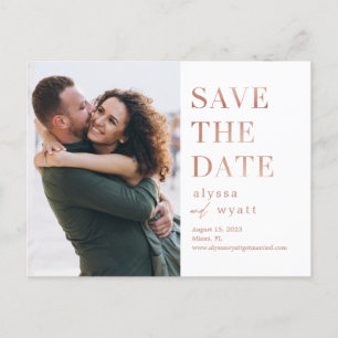Lavish Glow EDITABLE FARBE Save the Date Postkarte