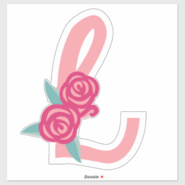 LAVISH LETTERS -L-pastellrosa Aufkleber