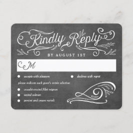Lavish Scrolls Editable Color Wedding RSVP Card Karte