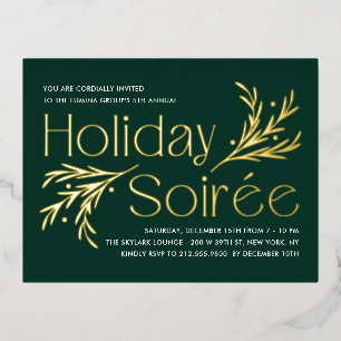 Lavish Soirée Foil Holiday Einladung Postkarte