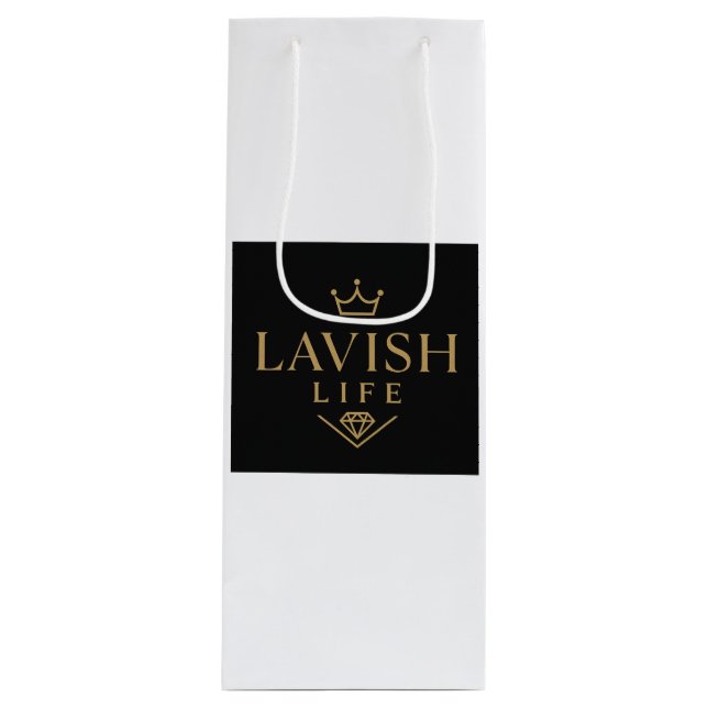 Lavish Wine Gift Bag  Geschenktüte Für Weinflaschen (Vorderseite)
