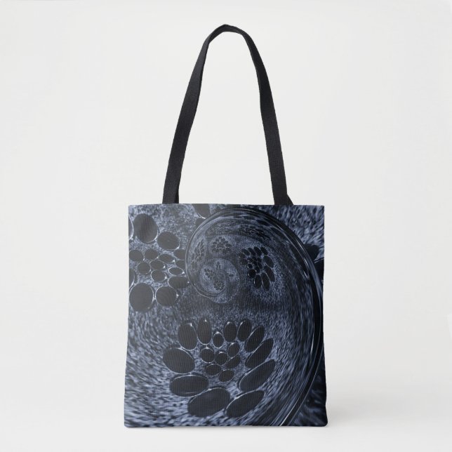 LavishlyOn Modern Blue Denim Paisley Swirl Bubble Tasche (Vorderseite)