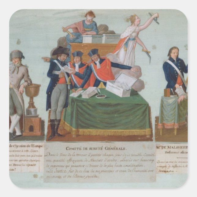 Lavoisier, Comite de Surete Generale Quadratischer Aufkleber (Vorderseite)
