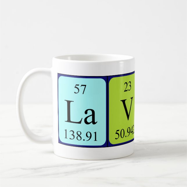 Lavon périodique nom de table mug (Gauche)