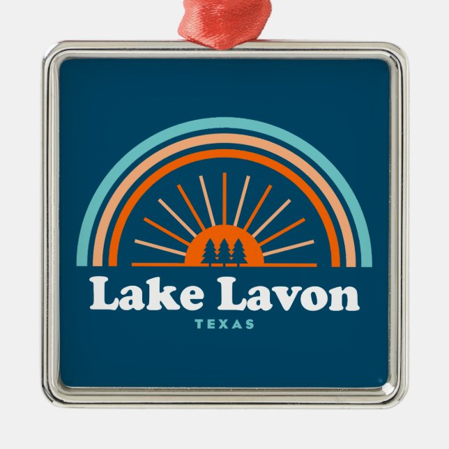 Lavon Texas Rainbow Ornament Aus Metall (Vorne)