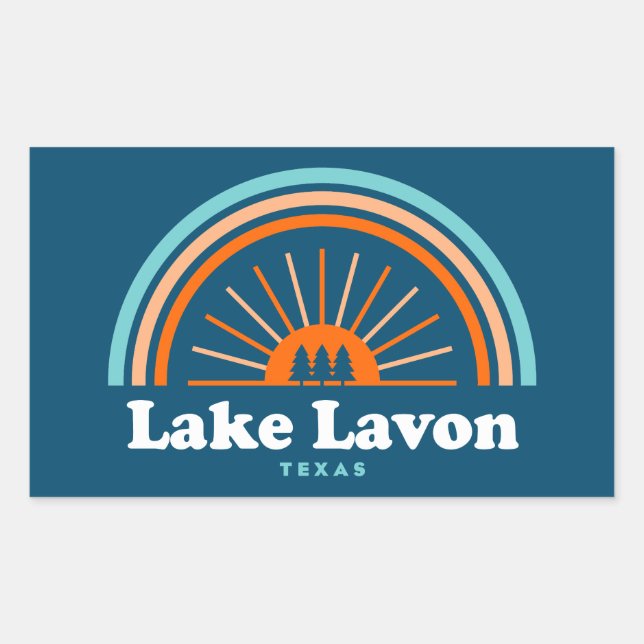 Lavon Texas Rainbow Rechteckiger Aufkleber (Vorderseite)