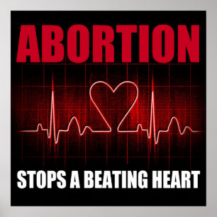 L'Avortement Arrête Une Poster Coeur Battant