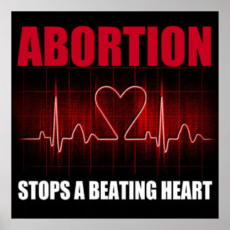 L'Avortement Arrête Une Poster Coeur Battant