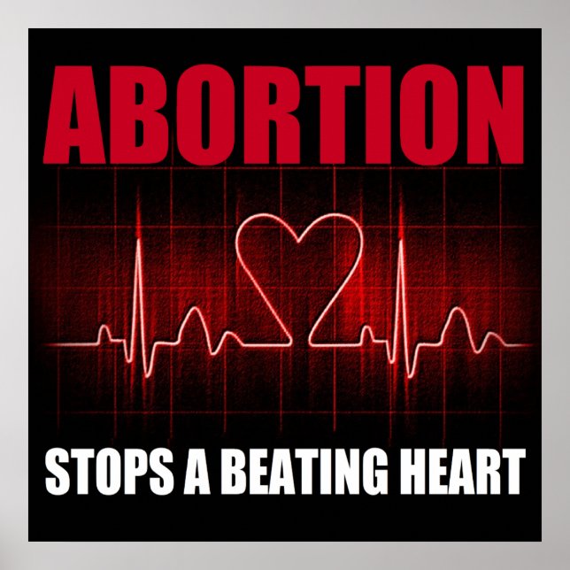 L'Avortement Arrête Une Poster Coeur Battant (Devant)